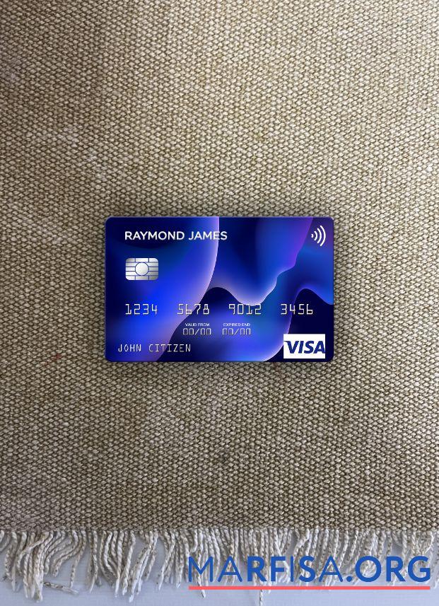 Downloadable USA Raymond James Financial Bank visa card photolook front sample